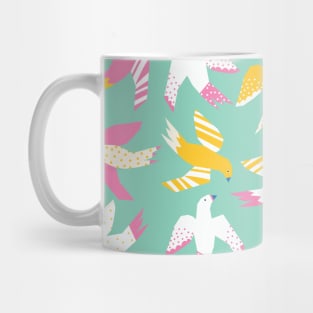 Colorful Collage Birds Mug